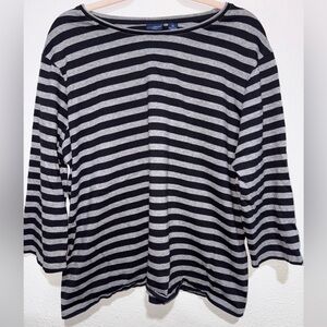 Westbound Black and Gray Striped Shirt